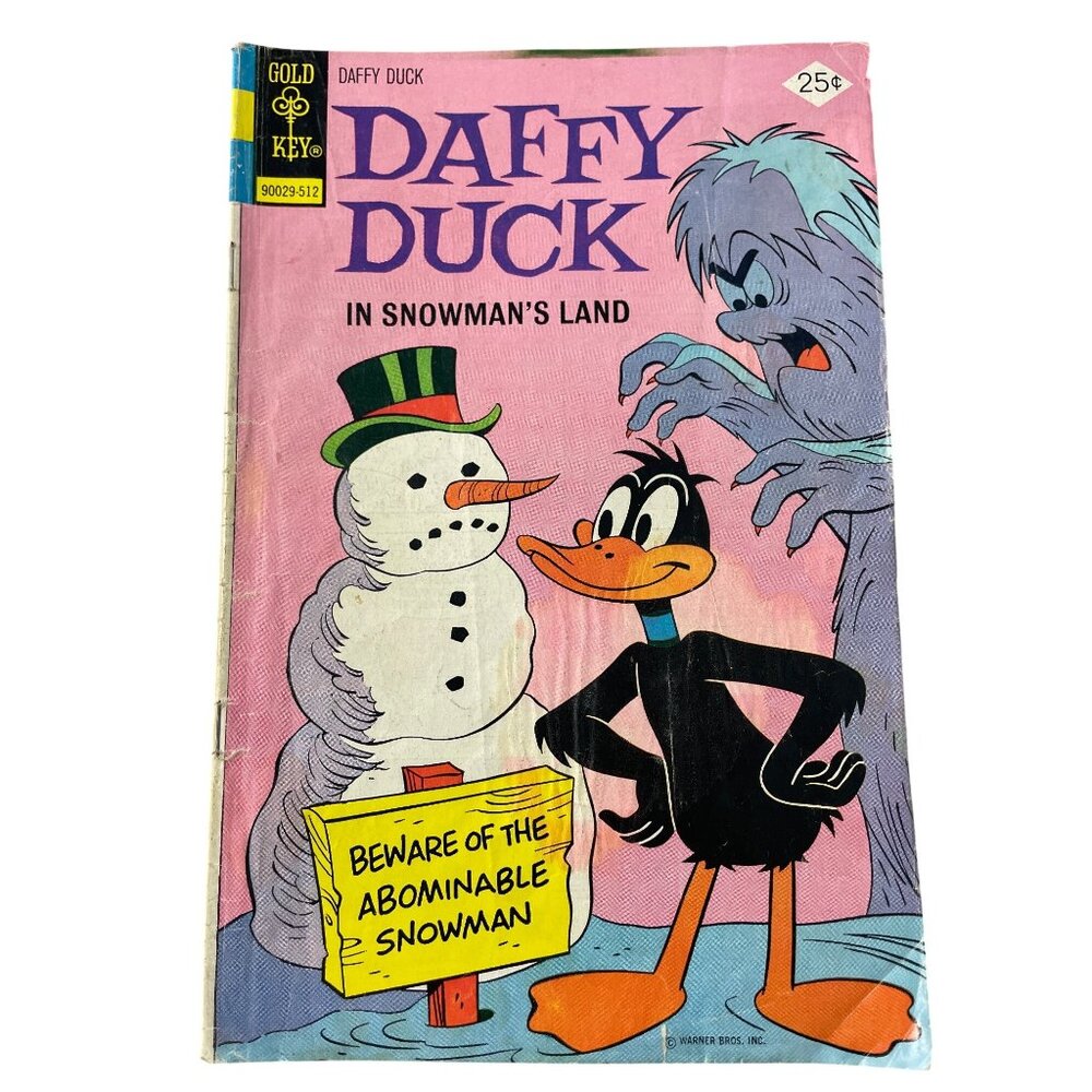 Gold Key Daffy Duck Comic Issue No. 98 December 1975 In Snowman’s Land Vintage